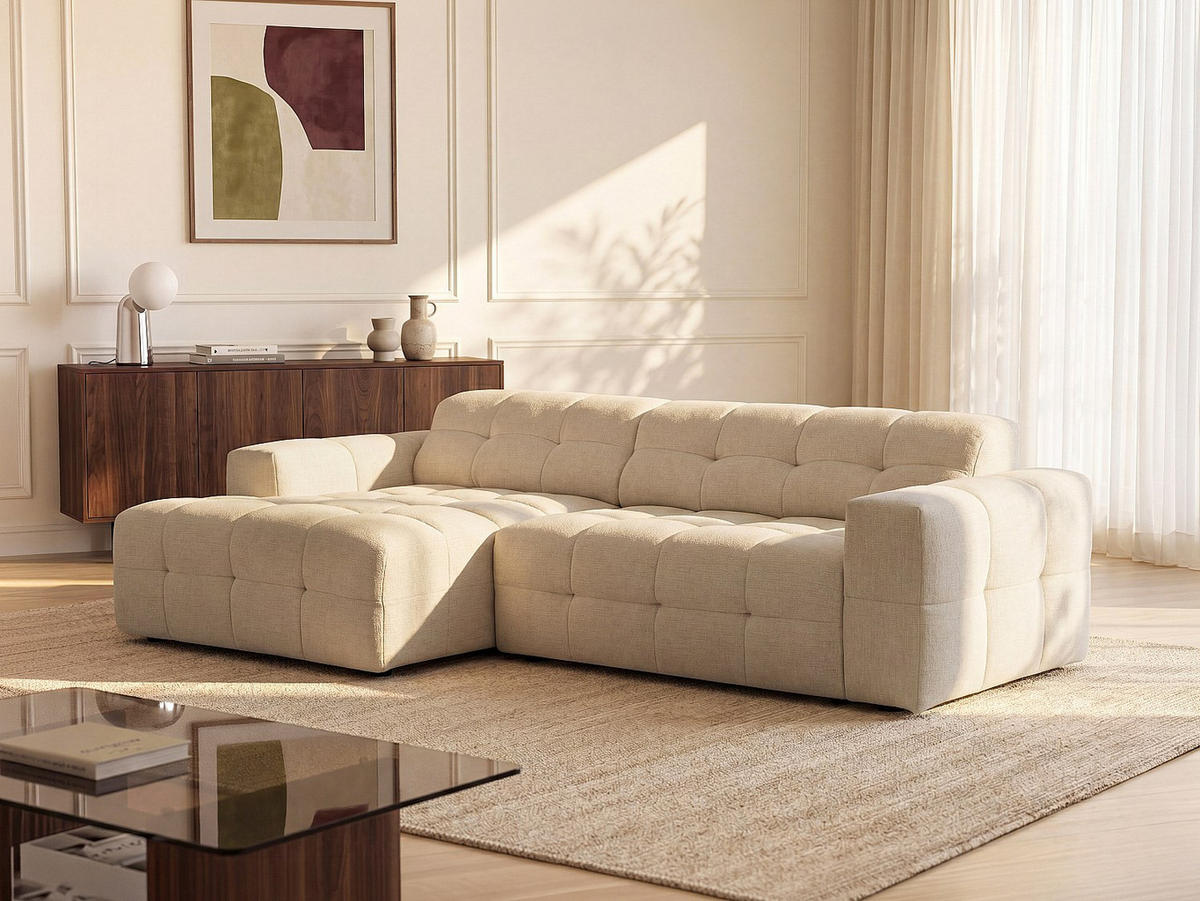 RELAXSOFA - 4 Personen - stoff - beige Vikono - Beige, Kunststoff/Textil (268/77/157cm) - Vente-Unique