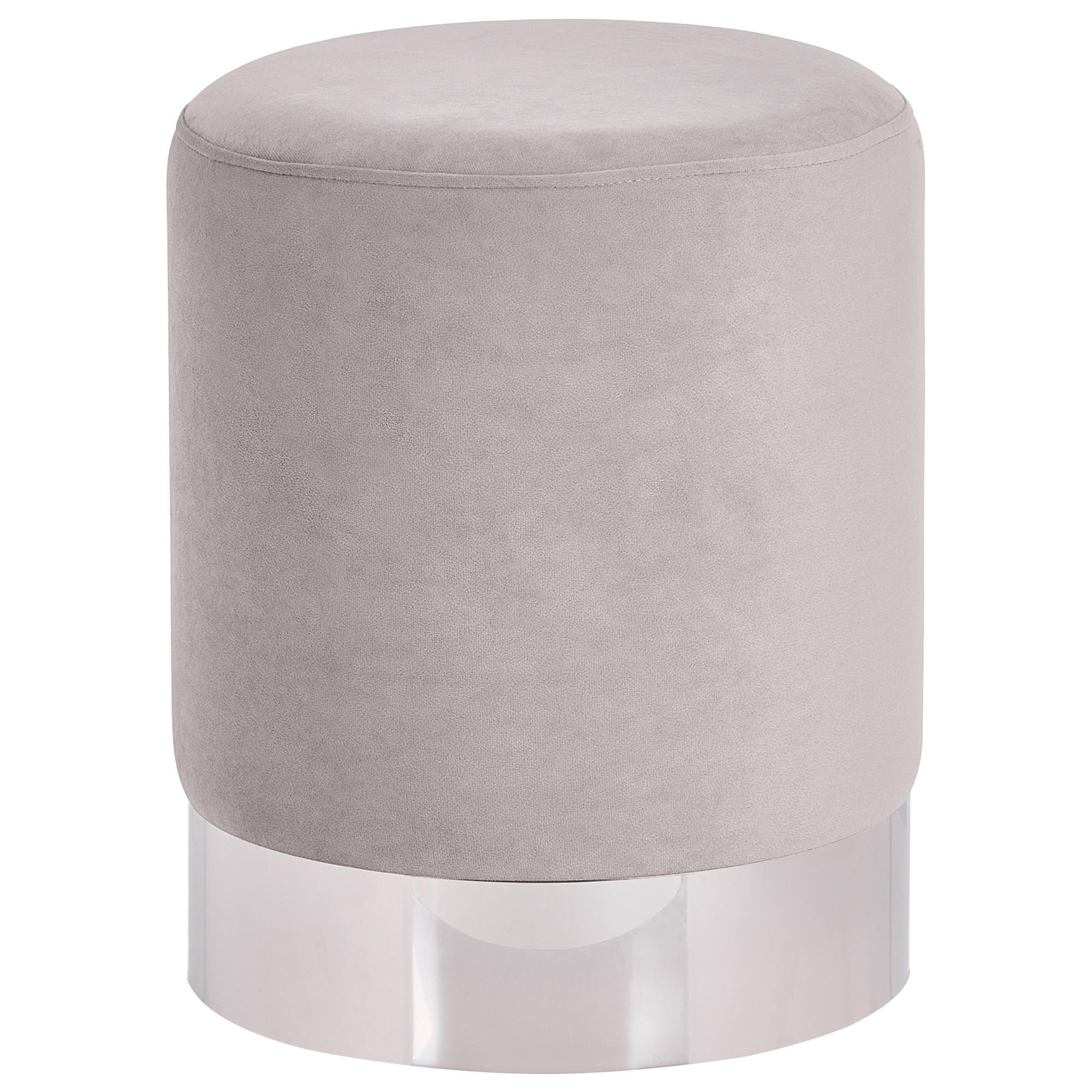 POUF Brigitte 36/36/44 cm - Grau, Textil (36/44/36cm) - Beliani