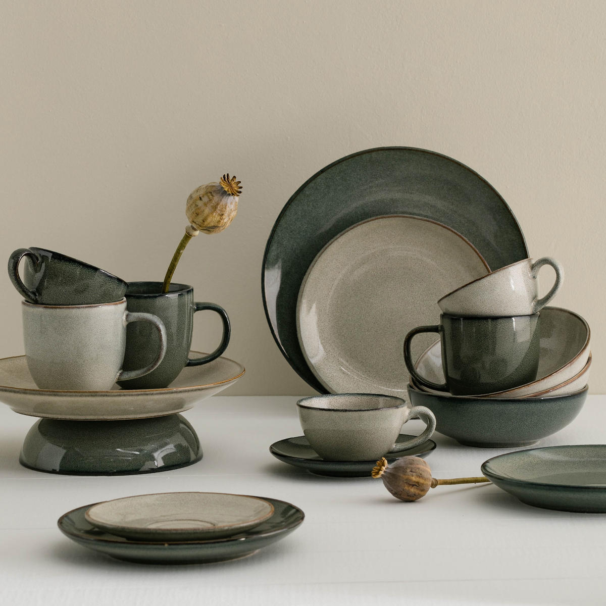 ESSTELLER Dobble - Grün, Stein (27cm) - home&you