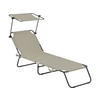 SONNENLIEGE lazy Braun - Braun, Metall (54/73/180cm) - Habitat Garten