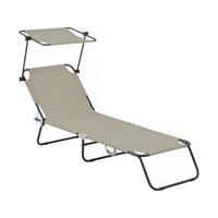 SONNENLIEGE lazy Braun - Braun, Metall (54/73/180cm) - Habitat Garten