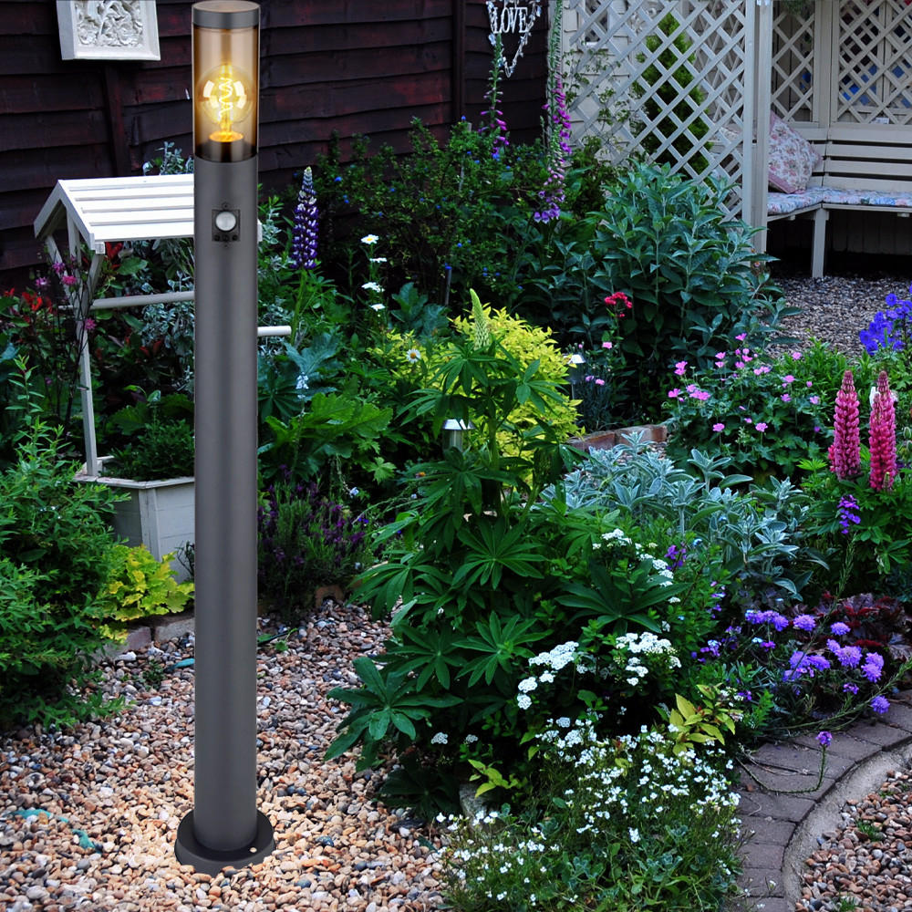 LED STEHLEUCHTE BOSTON Anthrazit Edelstahl - Anthrazit, Metall (12.7/12.7/110cm) - Globo Lighting