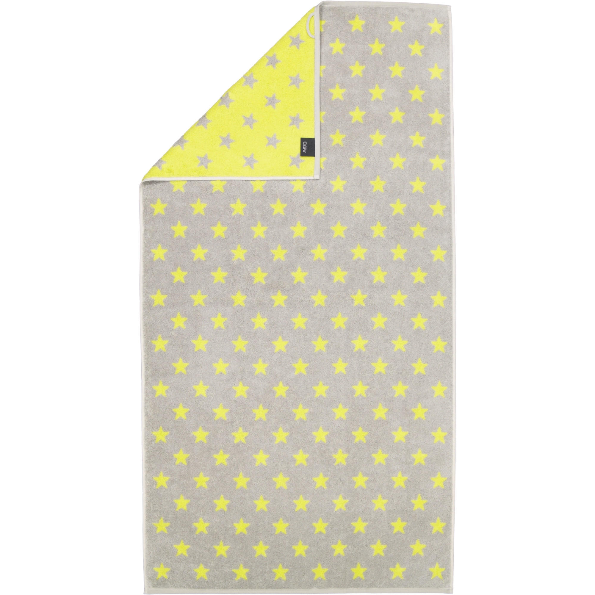 DUSCHTUCH NEW STARS STERNE KLEIN 6261 PLATIN/LIME - 75 - Grau, Textil (70/140cm) - Cawoe