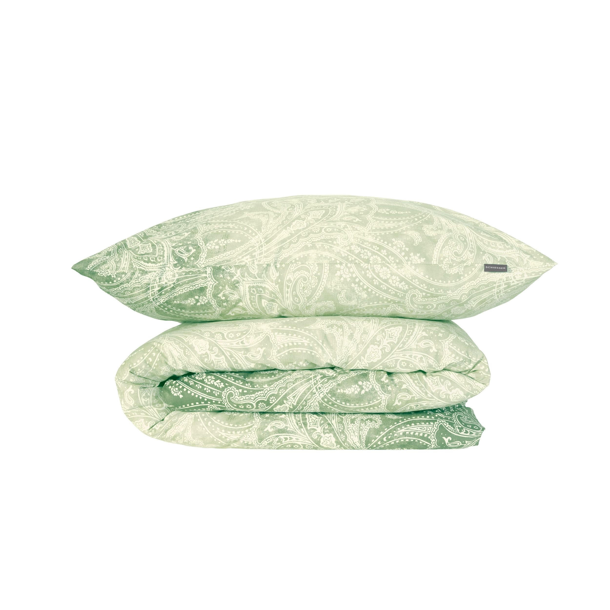 BETTWÄSCHESET Claire - Renforcé - 2-teilig - 135x200 cm - Grün - Grün, Textil (135/200cm) - SCHIESSER