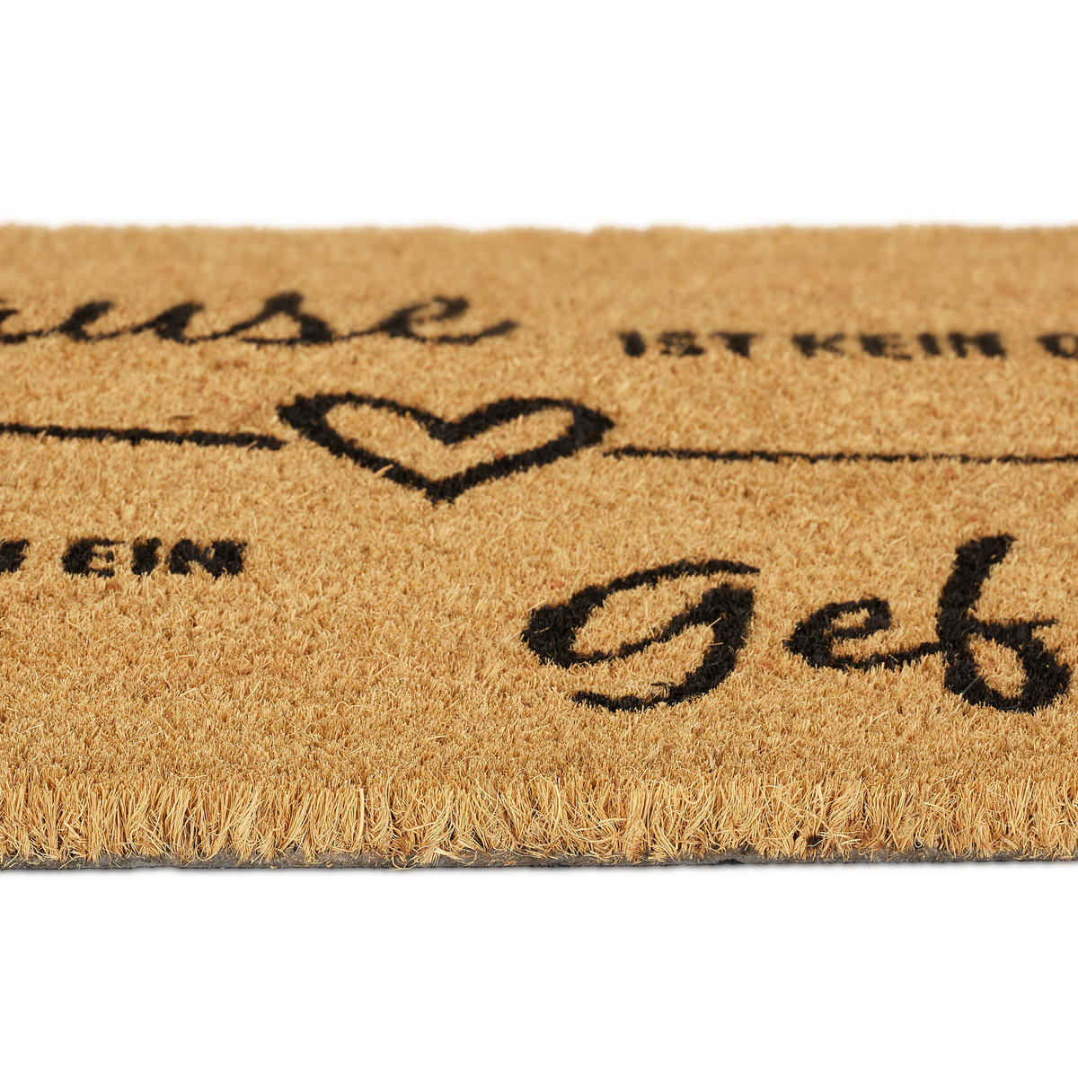 FUSSMATTE - Hellbraun, Kunststoff/Textil (60/40cm) - Relaxdays