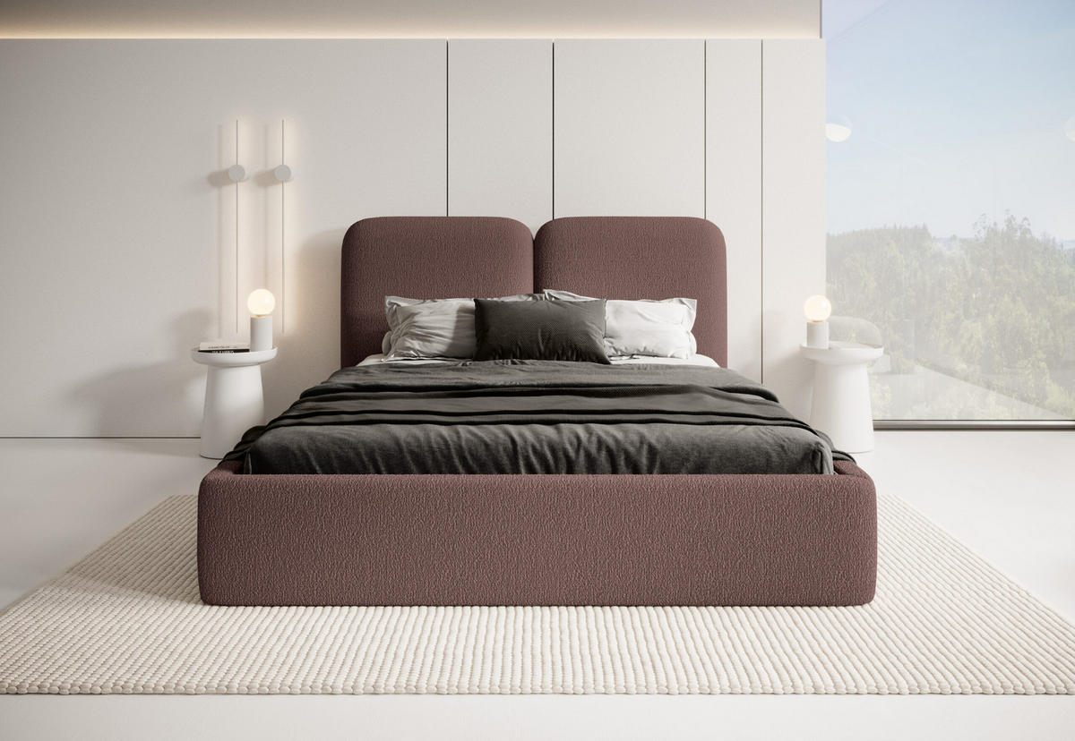 POLSTERBETT Fistera Kupfer 120x200 cm - Kupferfarben, Textil (120/200cm) - Fedve