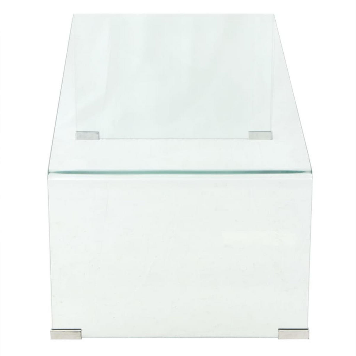 COUCHTISCH Hartglas 98x45x30 cm Transparent - Transparent, Glas (45/98/30cm) - furnicato