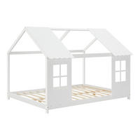 HAUSBETT Tostedt - Weiß, Holz (120/200cm) - [en.casa]