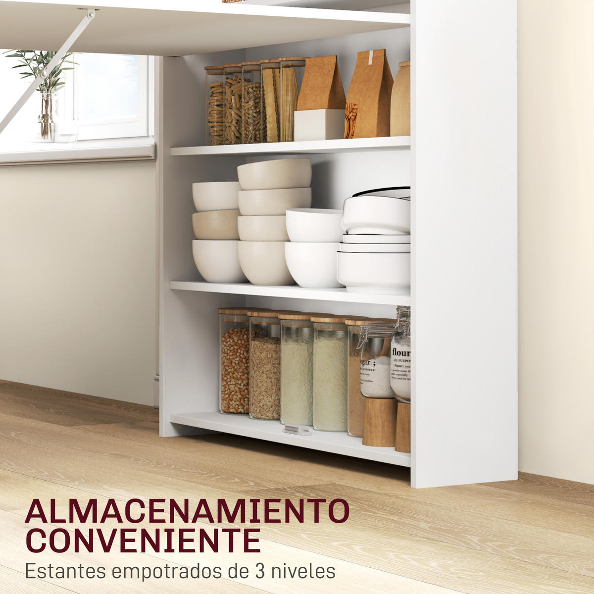 ESSTISCH Weiß 1 Stück - Weiß, Naturmaterialien (91/78.5/93cm) - GiPP