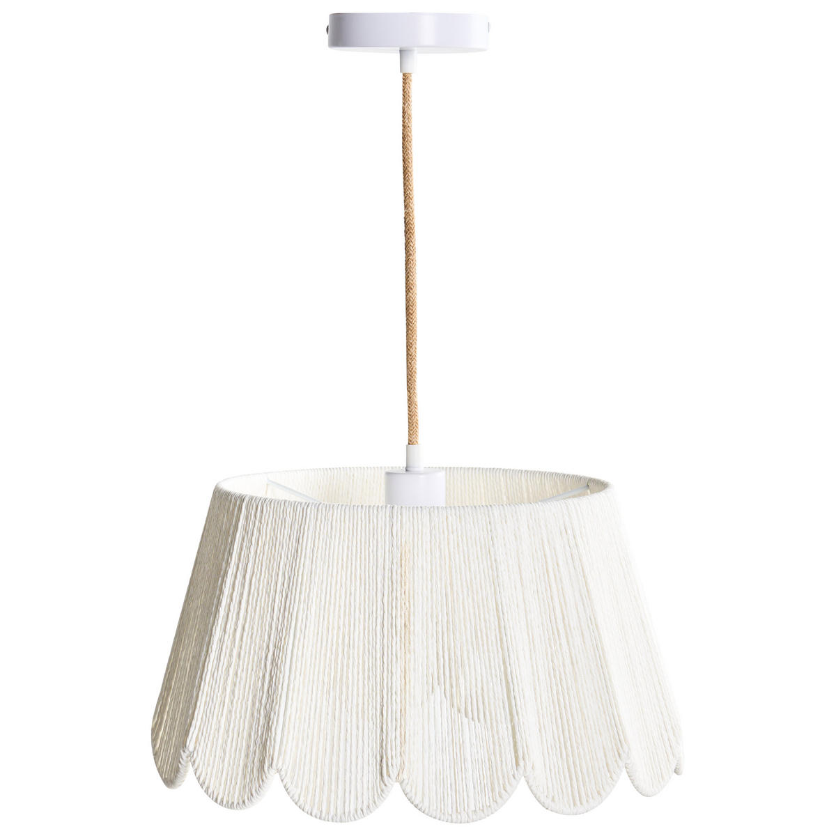 HÄNGELEUCHTE Beige Sebakwe - Beige, Papier (40/40/178cm) - Beliani