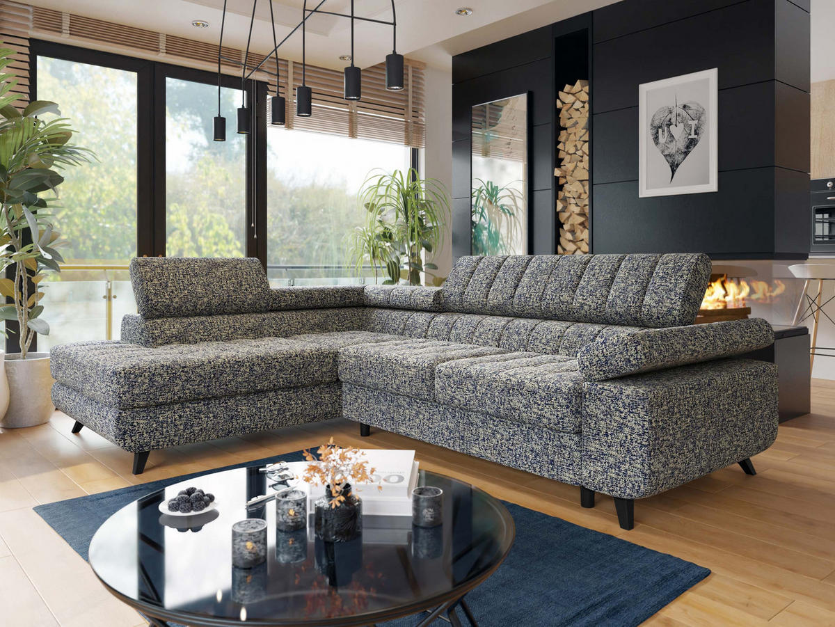 ECKSOFA Nord Premium, Seite: Links - Anthrazit/Grau, Holz/Textil (264/203cm) - MIRJAN24