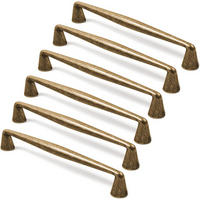 MÖBELGRIFF Antik Messing 6er-Set 96 mm - Schwarz, Metall (2.6/1/10.8cm)