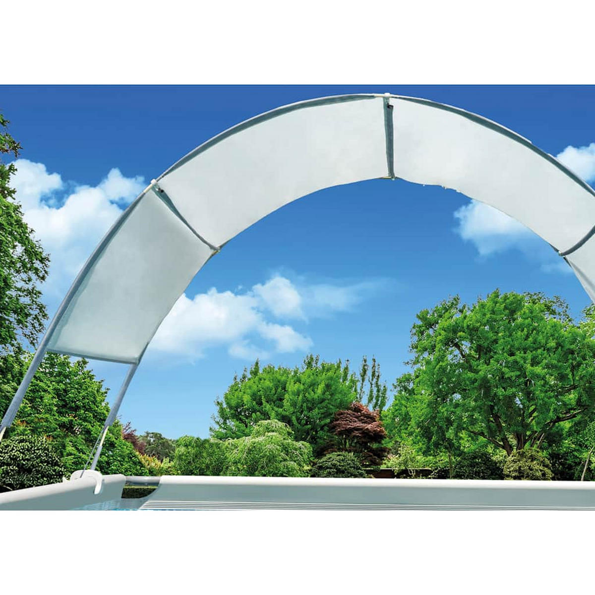 POOL Sonnendach Hellgrau - Hellgrau, Textil (21.6/80.6/180cm) - INTEX