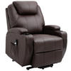 SESSEL mit Aufstehhilfe, Kaffee-Braun - Braun, Kunststoff (92/109/85cm) - HOMCOM