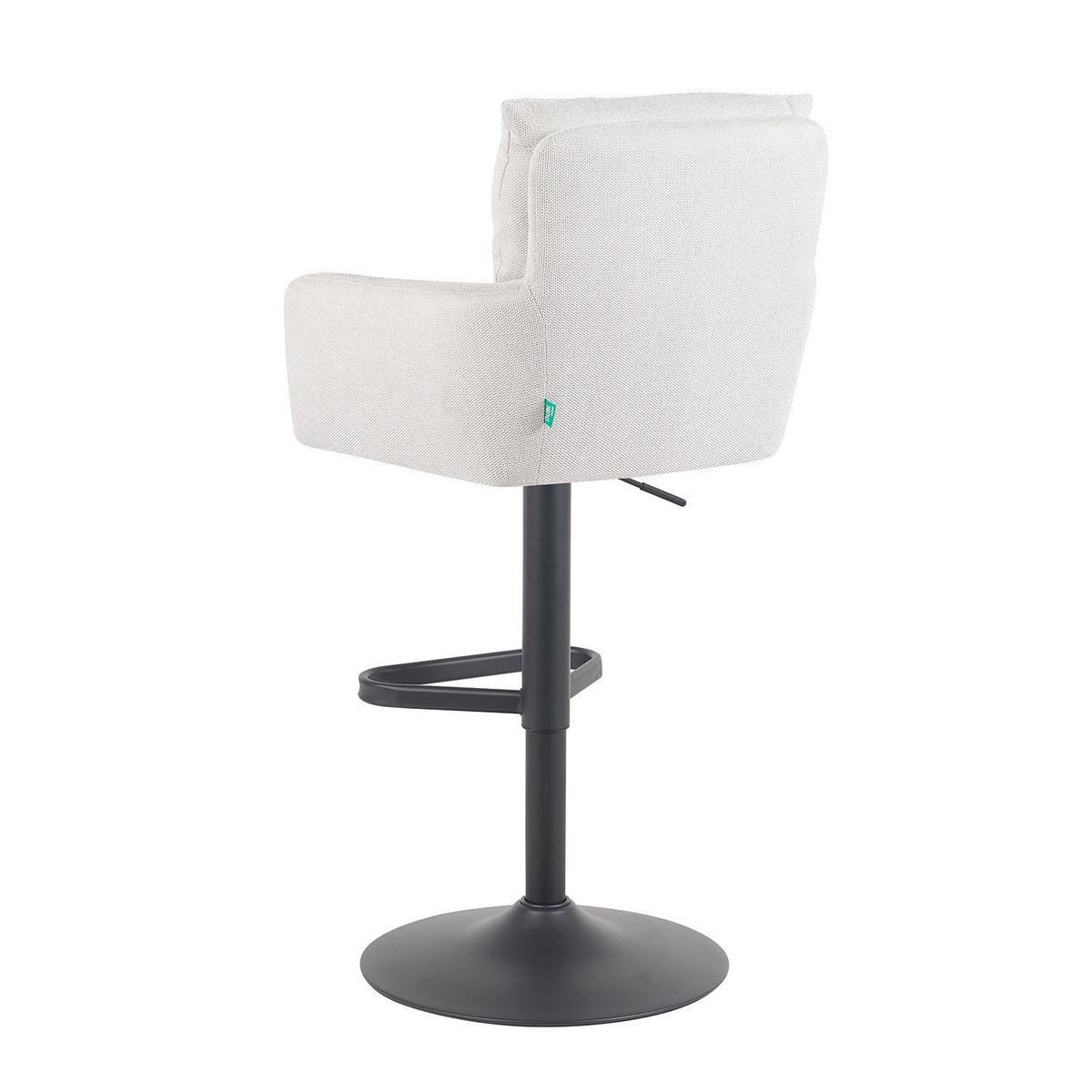 BARHOCKER Aris - Creme/Schwarz, Textil/Metall (54/101/57cm) - DUBI Möbel