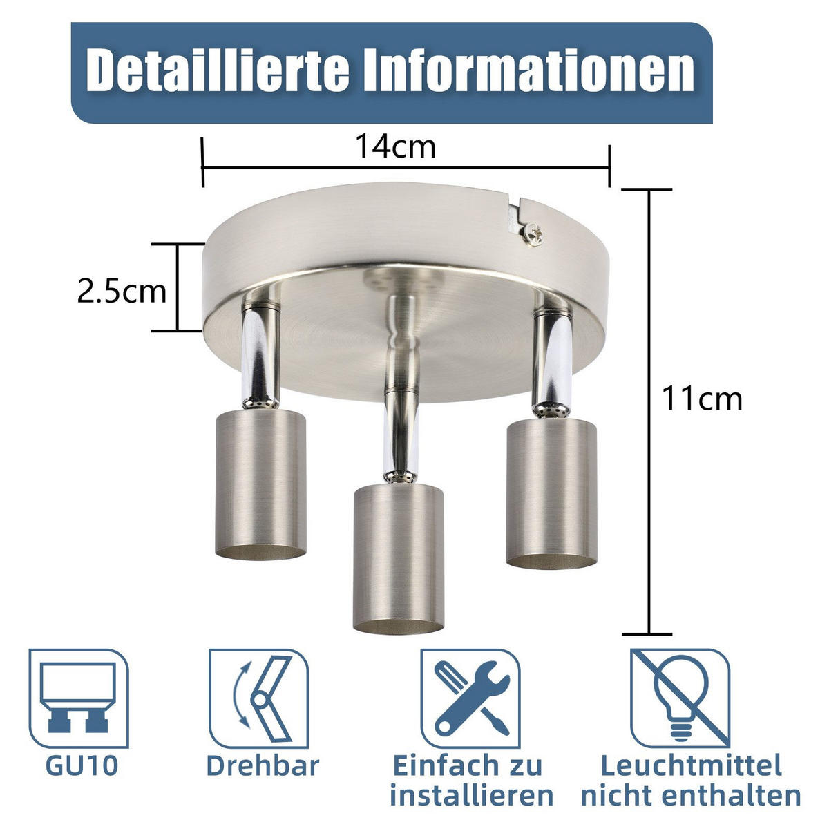 STRAHLER Hannah 14/14/11 cm - Silberfarben, Metall (14/14/11cm) - Nettlife