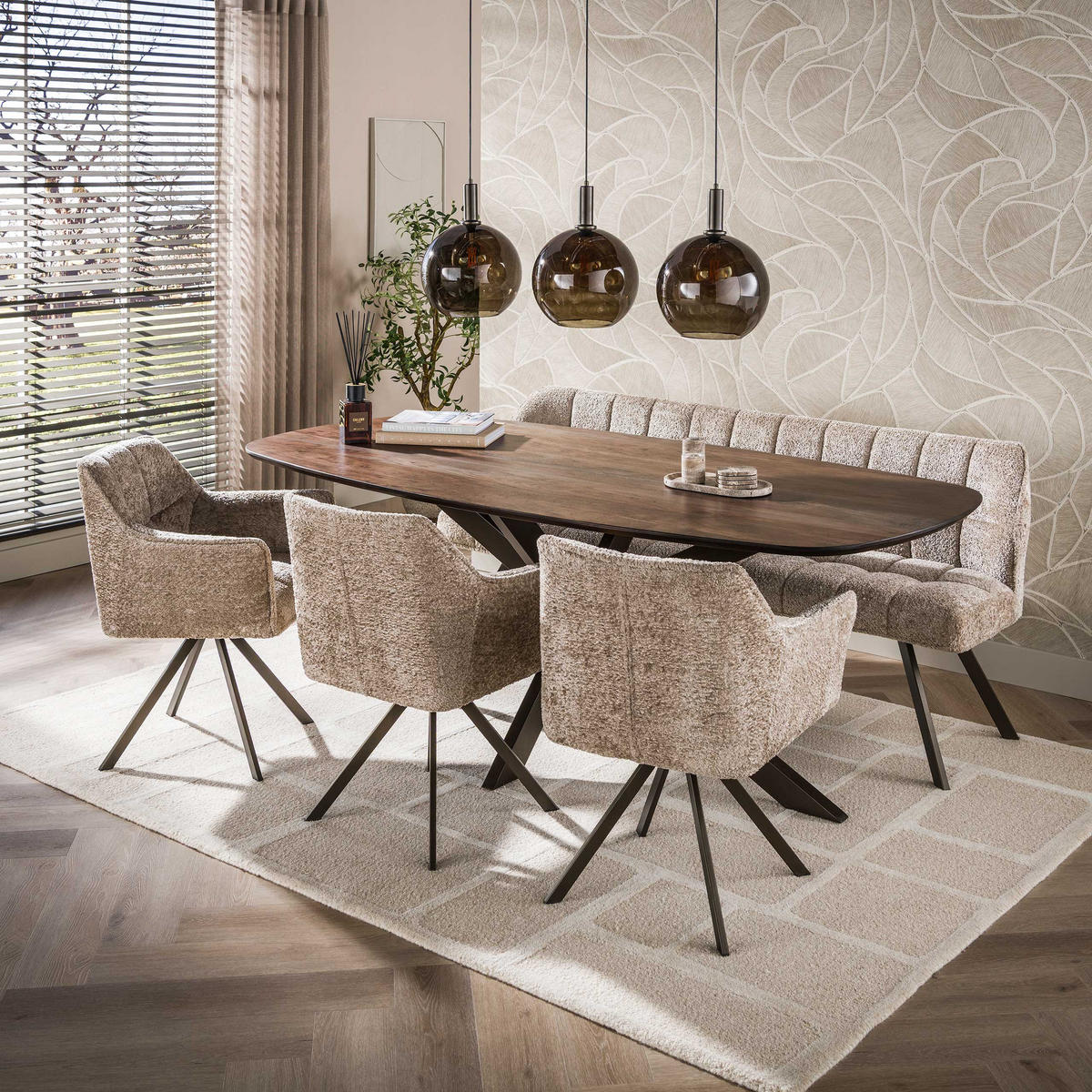 ESSZIMMERTISCH Solid Braun 105/215/77 cm - Braun, Holz (105/215/77cm) - Hoyz Collection