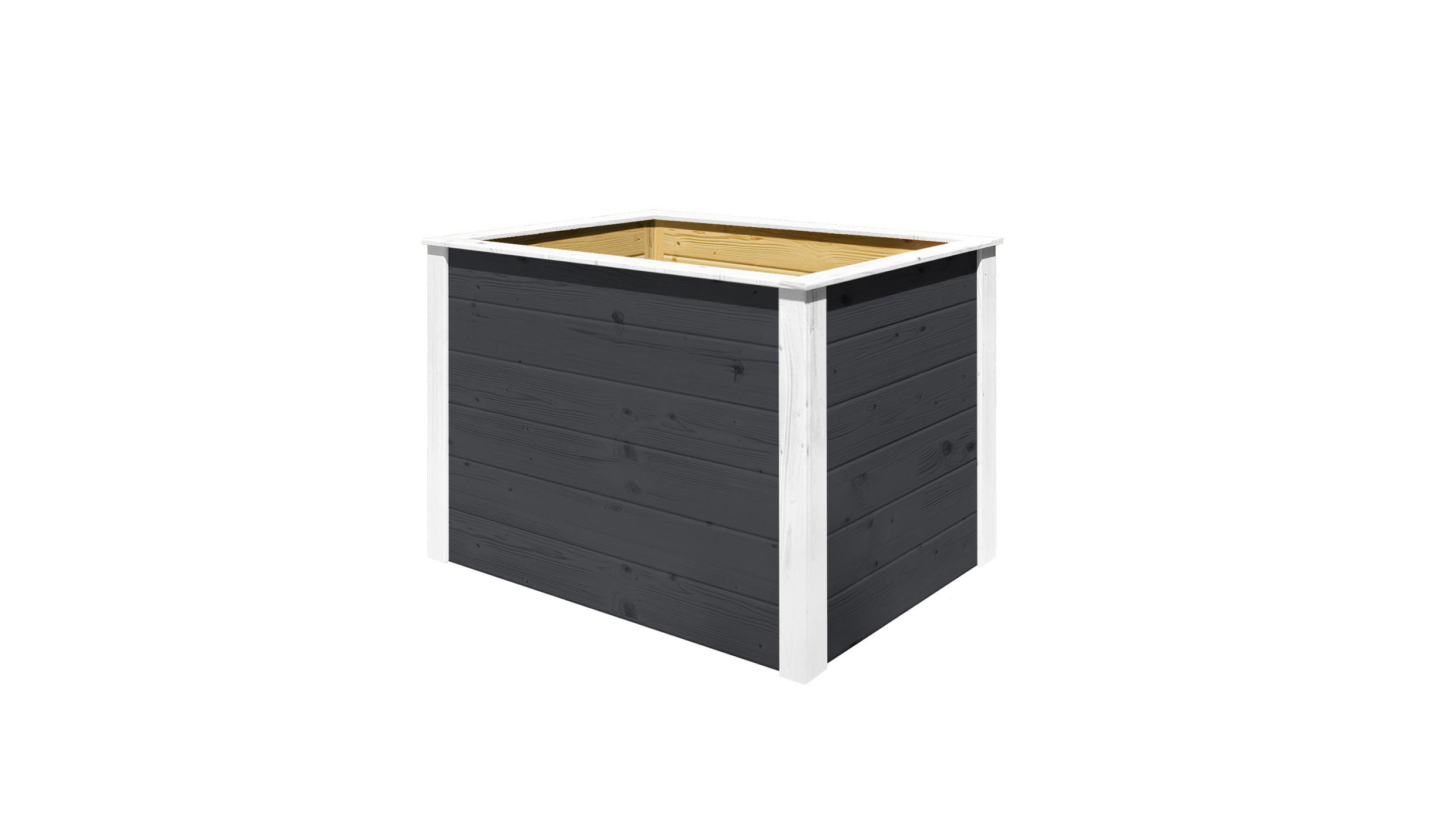 HOCHBEET WEKA Element-Hochbeet Modular - Schwarz, Holz (100/69/71cm)