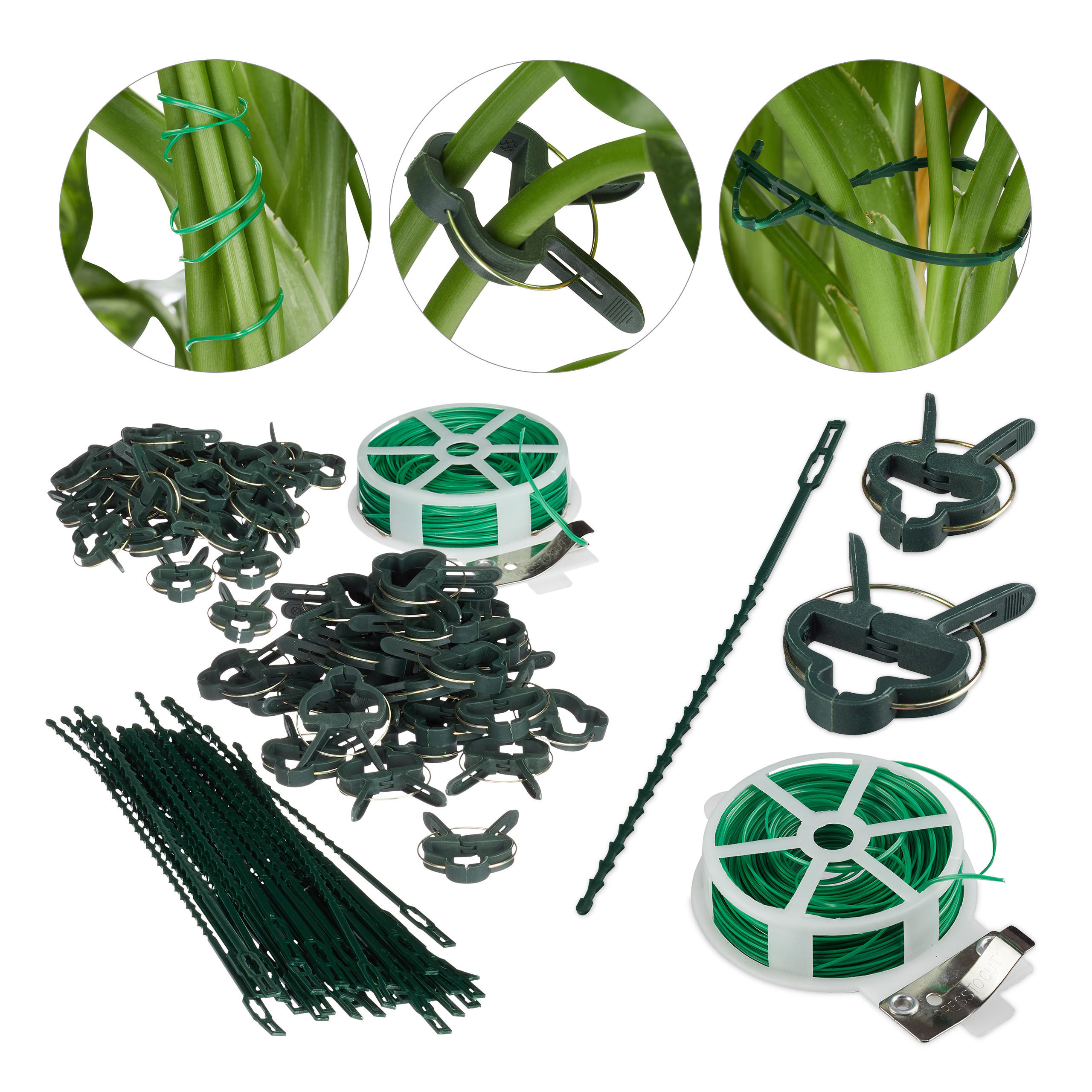 PFLANZENHALTER 100tlg. - Multicolor, Kunststoff/Metall (8/2/12.3cm) - Relaxdays