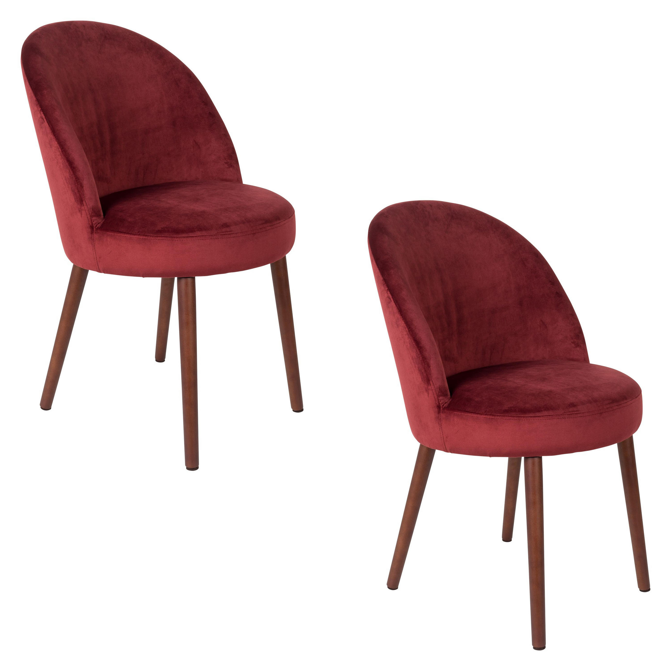 ESSZIMMERSTUHL Barbara Rot - 2 er Set - Rot, Textil (51/85.5/59cm) - Dutchbone