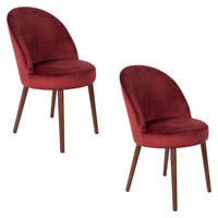 ESSZIMMERSTUHL Barbara Rot - 2 er Set - Rot, Textil (51/85.5/59cm) - Dutchbone