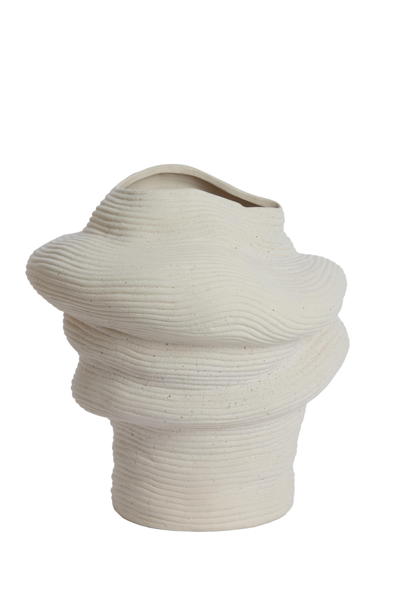 VASE Luzz Weiß Ø33,5/34 cm - Weiß, Keramik (34cm) - Light & Living