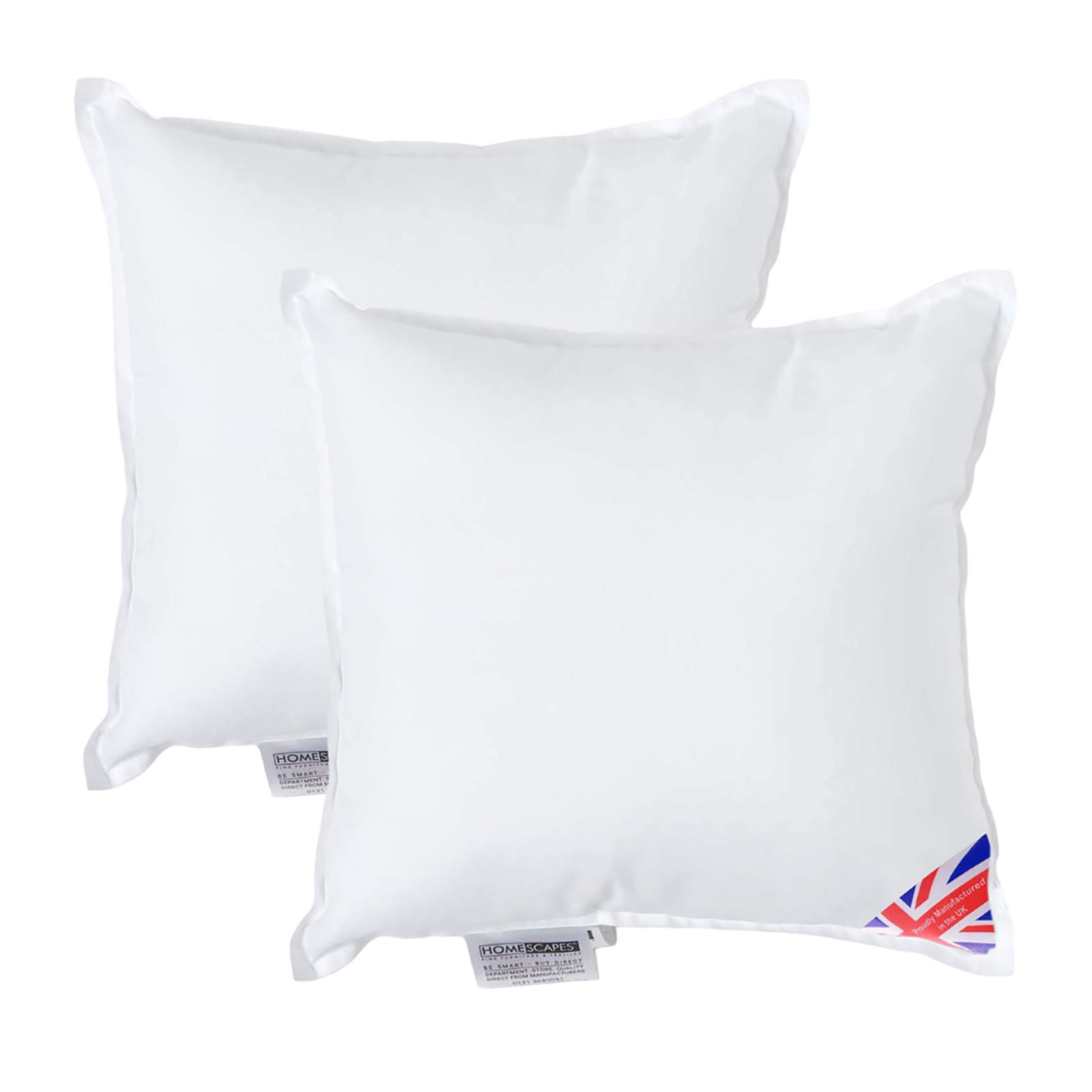 FÜLLKISSEN 2er-Set – 30/30 cm, Super-Mikrofaser - Weiß, Textil (30/30cm) - Homescapes