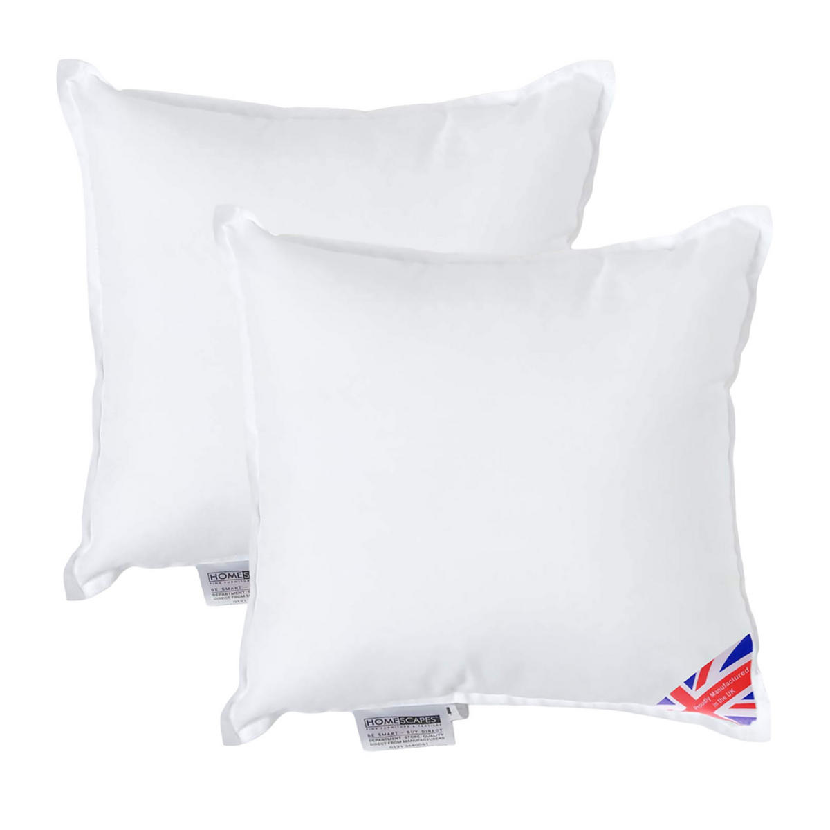 FÜLLKISSEN 2er-Set – 30/30 cm, Super-Mikrofaser - Weiß, Textil (30/30cm) - Homescapes