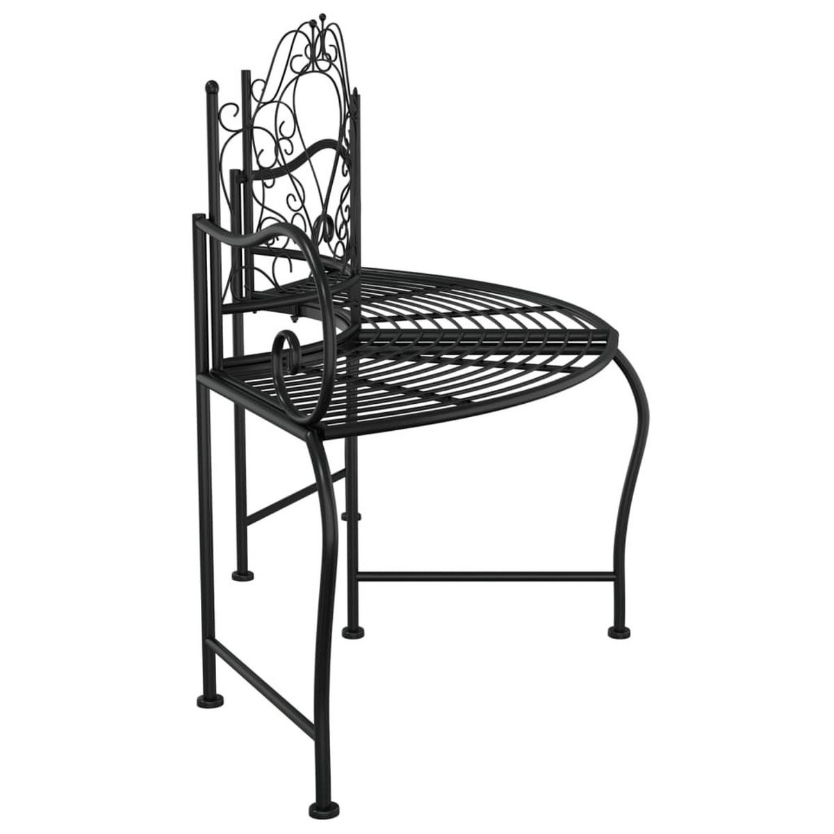 BAUMBANK 150 Cm Schwarz Stahl - Schwarz, Metall (150/95/63.5cm) - vidaXL