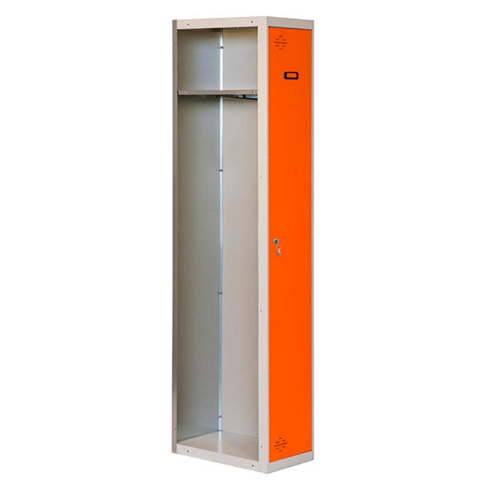 SPIND Amego HxBxT 180x30x50 cm 1 Abteil Anbaumodul Grau-Orange - Grau, Metall (30/180/50cm) - PROREGAL