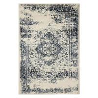 VINTAGE-TEPPICH Suki 300/400 cm - Blau/Creme, Kunststoff (300/400cm) - benuta