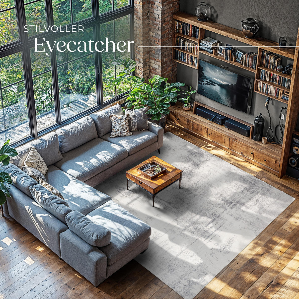 TEPPICH Vintage Design Nadira,rutschfeste Unterseite,beige/grau - Beige/Grau, Textil (240/340cm) - tectake