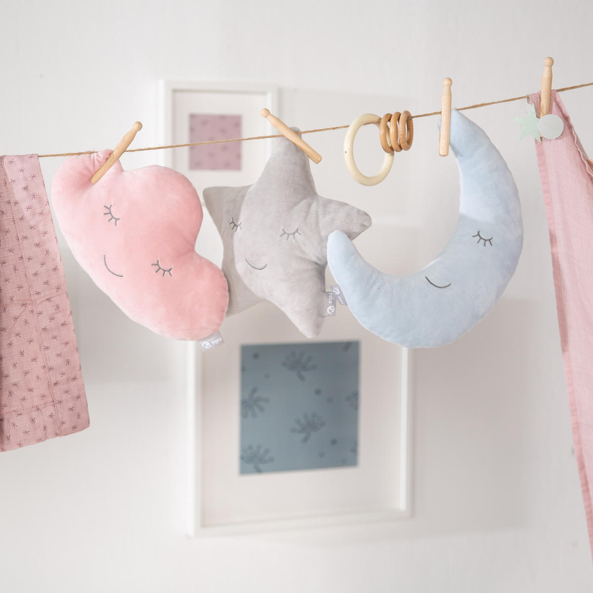 NACKENKISSEN Mond grau - Grau, Textil (25/8cm) - Roba