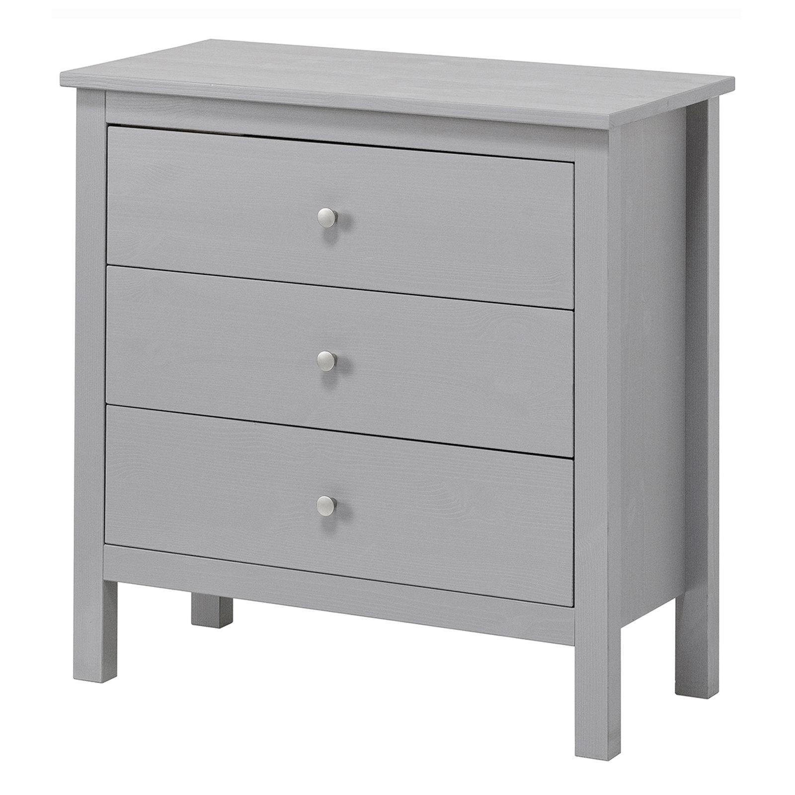 KOMMODE Massivholz 37/75/75 cm - Grau, Holz (75/75/37cm) - hagge home