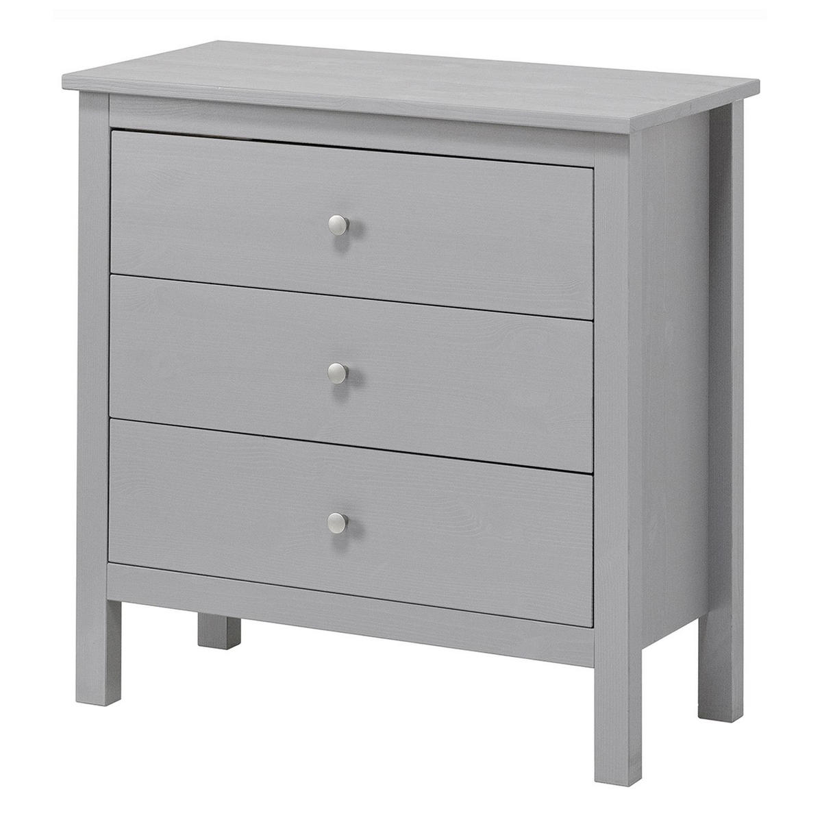 KOMMODE Massivholz 37/75/75 cm - Grau, Holz (75/75/37cm) - hagge home