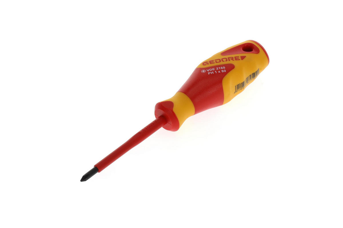 VDE 2160 PH 1 VDE-SCHRAUBENDREHER KREUZSCHLITZ PH 1 - Multicolor, Kunststoff/Metall (10/23cm) - Gedore