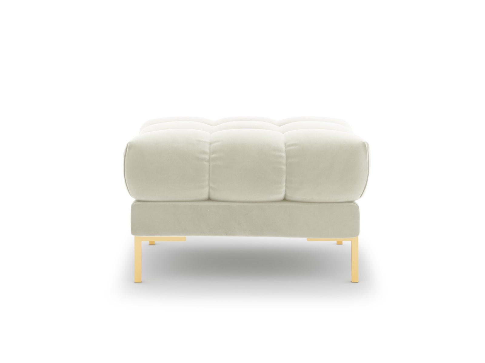 POUF Mamaia aus Samt leichtes beige - Creme, Textil (60/41/60cm) - Micadoni