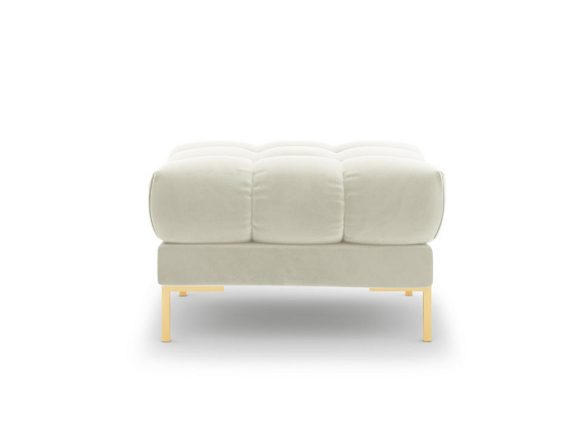 POUF Mamaia aus Samt leichtes beige - Creme, Textil (60/41/60cm) - Micadoni