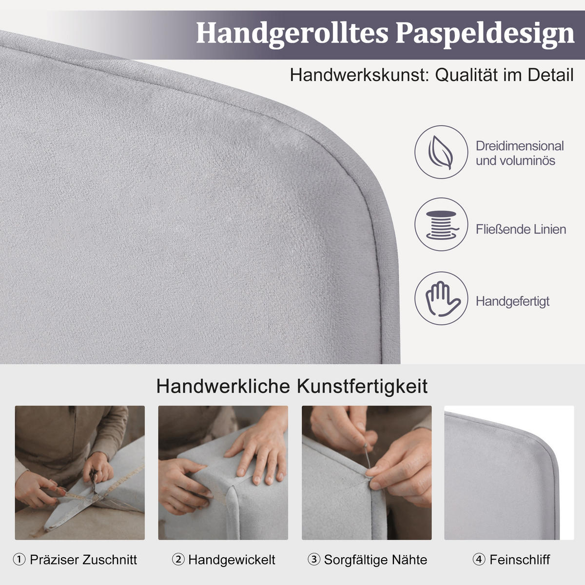POLSTERBETT 90x200 Hydraulik Samt Grau - Grau, Textil (90/200cm) - FLIEKS