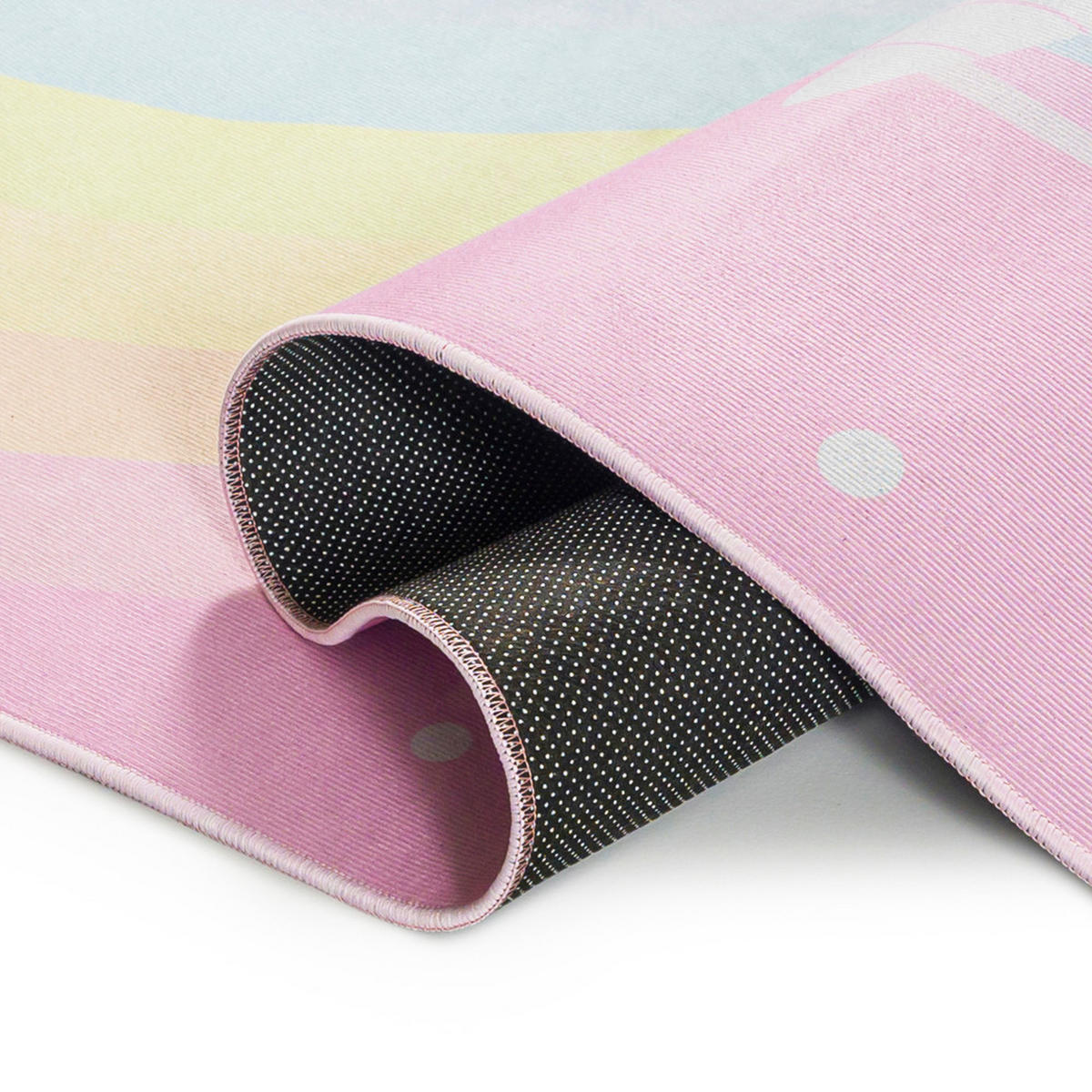 KINDERTEPPICH Bambini Vola Mazovia 80x150cm Rosa Einhorn Kurzflor - Pink, Textil (80/150cm) - Mazovia