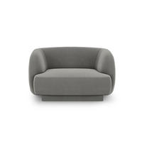 SESSEL Miley aus Samt hellgrau - Hellgrau, Textil (90/70/103cm) - Micadoni