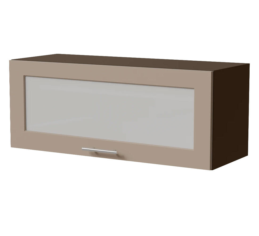 KLAPPHÄNGESCHRANK Brerra W4BS/90 WKF Lava / RAL 1019 graubeige Matt 90 / 32,5 / 36cm - Dunkelgrau/Graubraun, Holz/Holzwerkstoff (90/36/32.5cm) - Feldmann-Wohnen