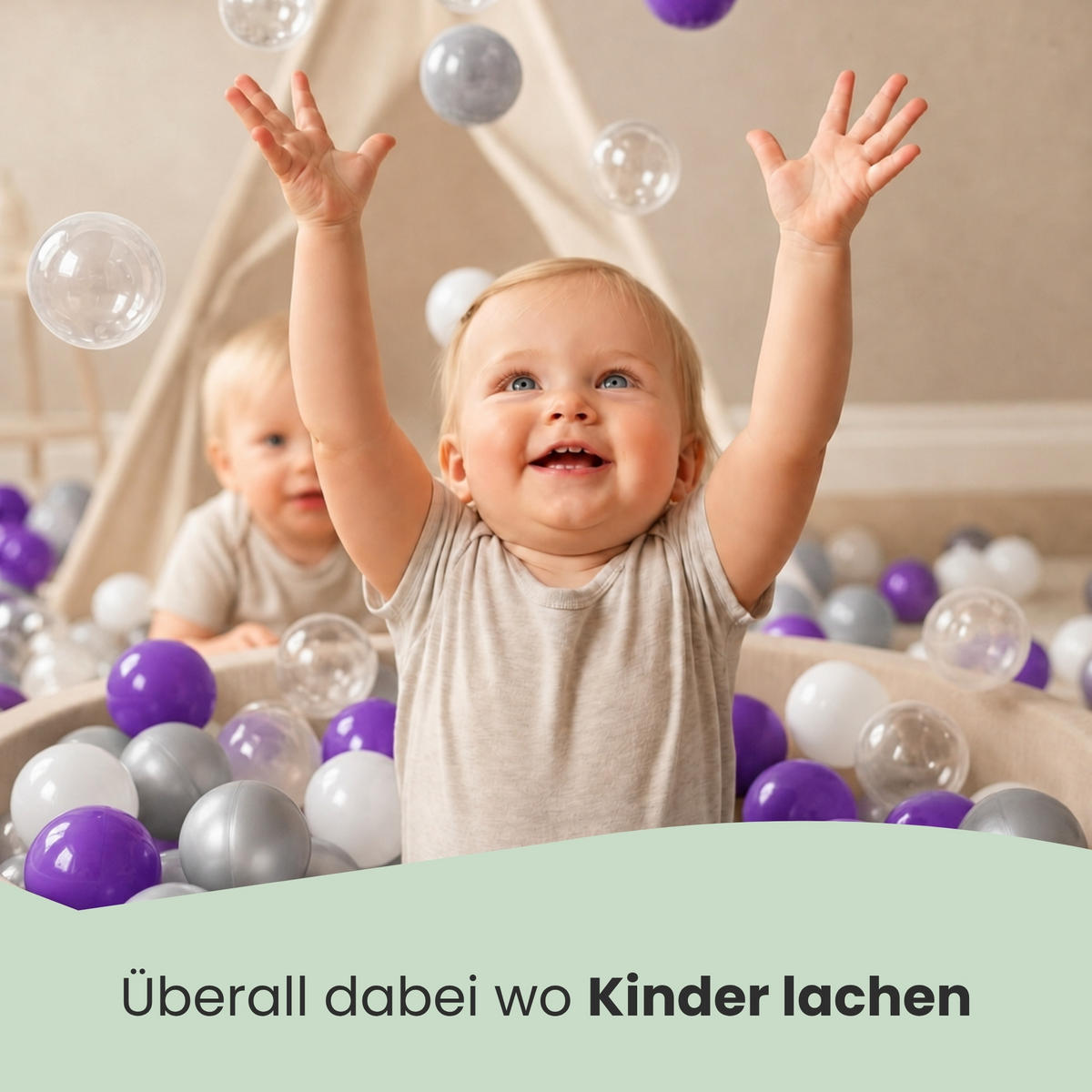 BÄLLEBAD-BÄLLE 50 Stück, Lila, 5.5 cm - Lila, Kunststoff (5.5/5.5/5.5cm) - Littletom