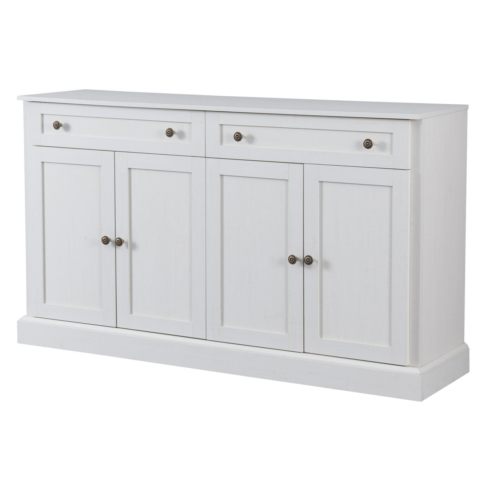 SIDEBOARD 148x86x40 cm, 4 Türen, 2 Schubladen, Weiß - Weiß, Holz (148/86/40cm)