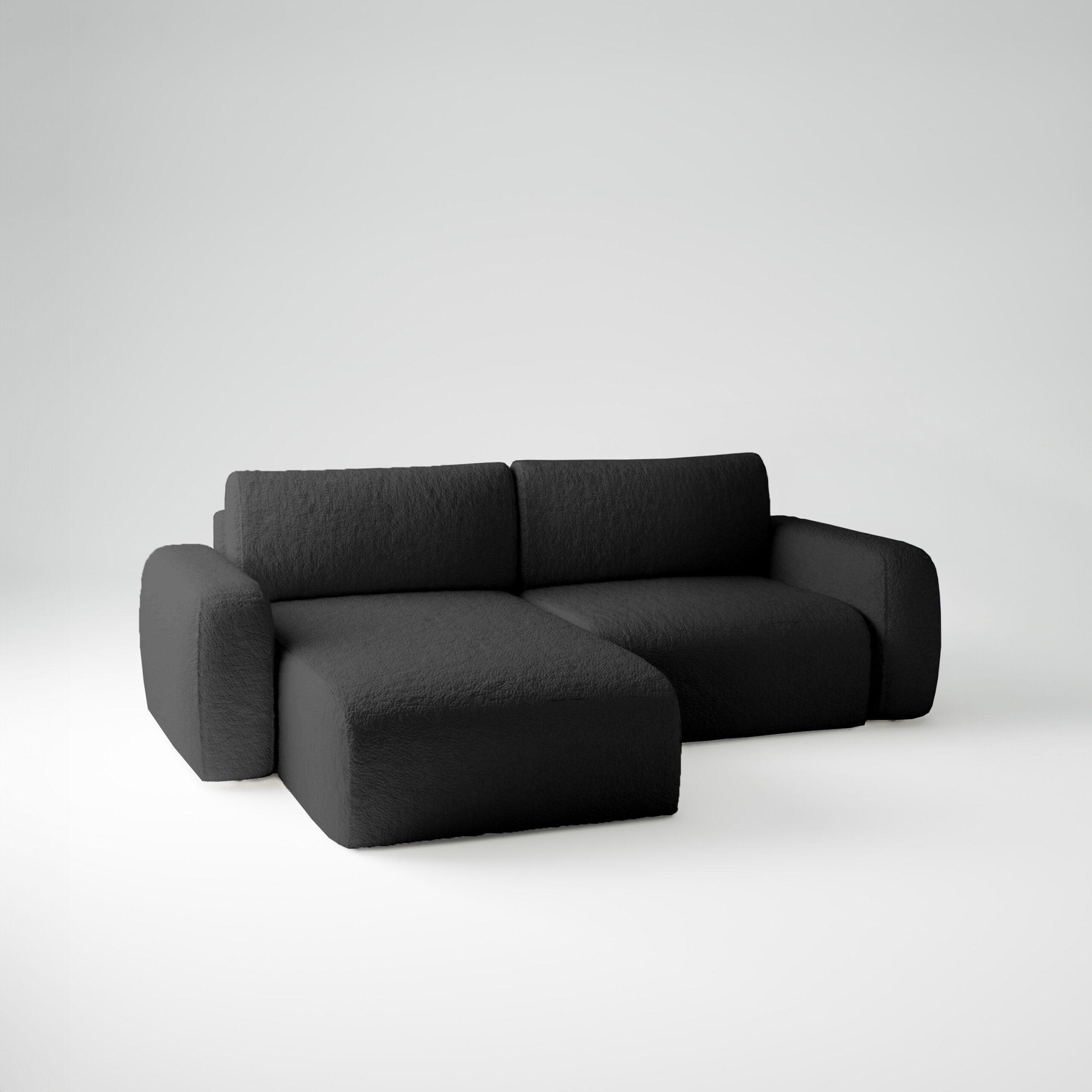 ECKSOFA Varde mini Universelle Schwarz (Anthology 19) - Schwarz, Textil (148/257cm) - Fedve