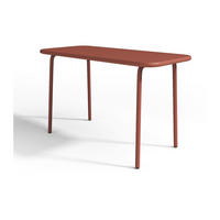 GARTENTISCH - 4 -Sitzer - Stahl - terracotta - POPAYAN - Braun, Metall (37/80/49cm) - Vente-Unique