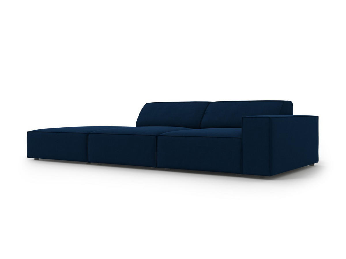 SOFA Jodie aus Samt königsblau 3 Sitzplätze - Blau, Textil (262/70/102cm) - Micadoni
