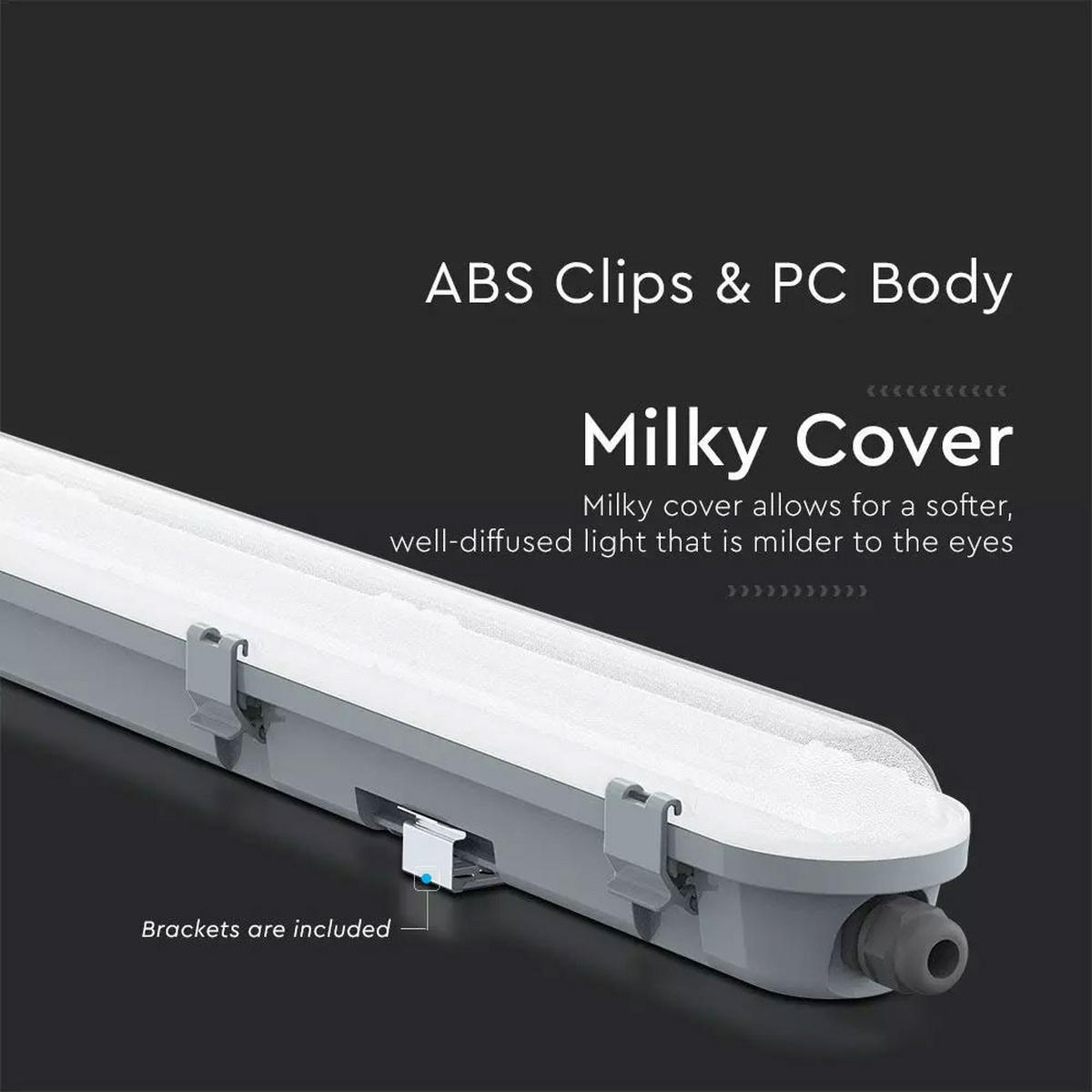 LED DECKENLEUCHTE Grau Kunststoff 2er Set - Grau, Kunststoff (60/7.8/7.2cm)