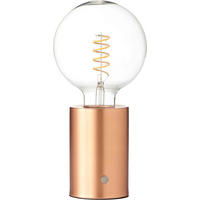 LED-AKKU-TISCHLAMPE - Eddison Optik mit Touch-Dimmer und warmweißem Licht in Roségold - Roségold, Metall (12.5/12.5/26cm) - Northpoint