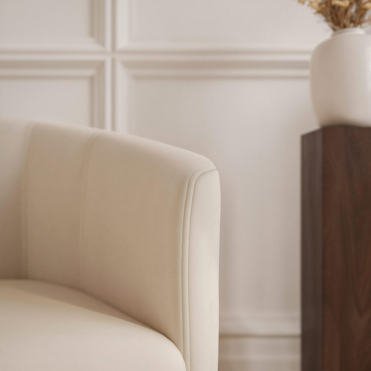 COCKTAILSESSEL KIRA 58/74 cm Creme - Creme, Kunststoff/Textil (58/74/58cm) - Idohome
